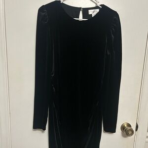 Black Velvet Maternity Dress